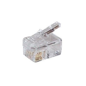 Modular Stecker 4polig für Rundkabel vergoldet 72039-R