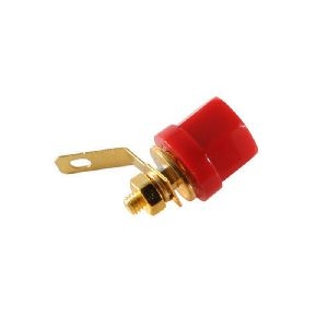 Bananeneinbaubuchse, vergoldet, rot 56301-R