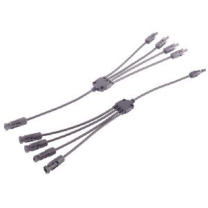 PV4 T-Adapterkabel Set, 4/1, 6mm², SW/SW, 30cm 02-21054