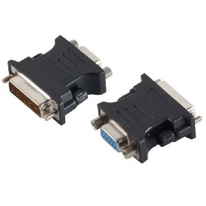 DVI-D (24+1) Adapter, VGA-Buchse, PVC, schwarz 77416-2