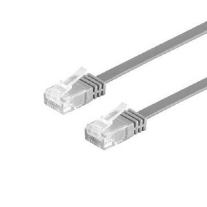 Patchkabel Cat. 6 flach, U/UTP, grau, 15m 75725-SL