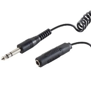Klinkenstecker - Klinkenbuchse, 6,3mm, Spiral, 5m 30305
