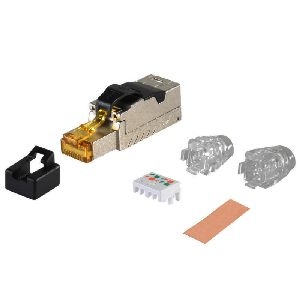 RJ-45 Stecker, werkzeuglos, zertif., STP, Cat. 8.1 08-45001