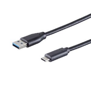 USB-A Adapterkabel, USB-C, 3.0, schwarz, 1,8m 77141-1.8