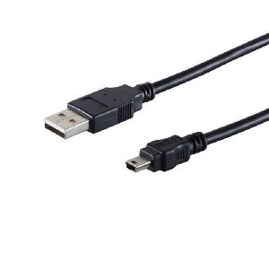 USB-A Adapterkabel, Mini-B, 2.0, schwarz, 3m 14-16045
