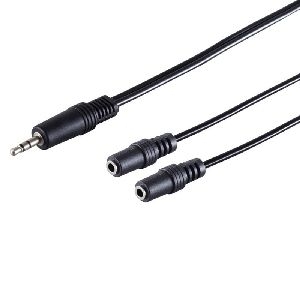 Klinkenst. 3,5mm Stereo - 2xKlinkenbu. 3,5mm, 0,2m 30761