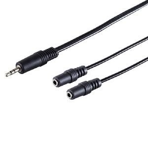 Klinkenst. 3,5mm Stereo - 2xKlinkenbu. 3,5mm, 0,2m 30761