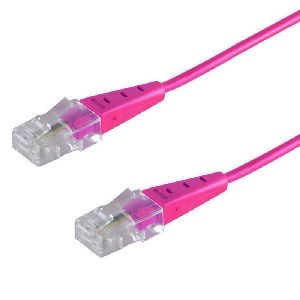 RJ45 Stecker-RJ45 Stecker rund 4-adrig magenta 3m 70078-M-3