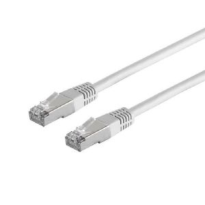 Patchkabel Cat. 5E, SF/UTP, weiß, 0,25m 75211-0.25W