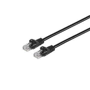 RJ45 Patchkabel CAT 7 Rohkabel UTP schwarz 0,25m 08-35005