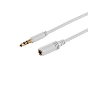 Audioverlängerung, 3,5mm, TRS, slim, weiß, 1,8m 33100