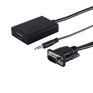 VGA Adapter, HDMI-A Buchse, 1080p, 15cm 10-01006