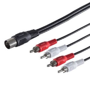 DIN Kabel-5-pol. Stecker/ 4 Cinchstecker 1,5m 10402