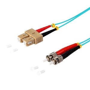 Duplex Patchkabel SC/ST 50/125µ OM3 aqua 1,0m 77911/3