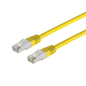 Patchkabel Cat. 5E, SF/UTP, gelb, 0,25m 75211-0.25Y