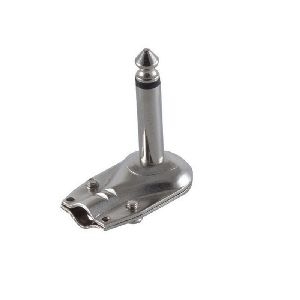 Klinkenstecker, Mono 2-pol, 6,3mm, Metall, winkel 50610-WM