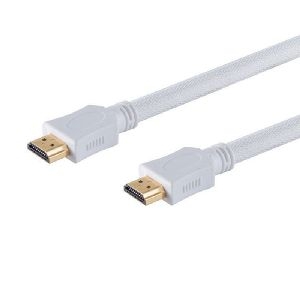 HDMI Kabel, 4K, verg., Nylon, weiß, 1,5m 77471-WLDN