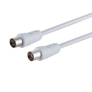 Antennenkabel, 75dB, gerade, weiß, 5m 80015-