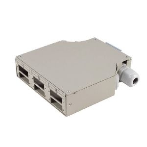 LWL-Verteilerbox, Metall, 6-fach, DIN rail, grau 07-65010