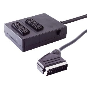 Scart-Verteiler, 2-fach, UmschaltBOX -mit Schalter 94055