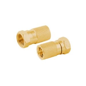 F-Stecker 7,5, vergoldet, mit großer Mutter 85012-AG