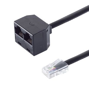 Western-Stecker 8/8 / 2 Western-Buchsen 8/8 0,1m 71231-8