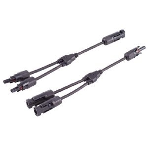 PV4 T-Adapterkabel Set, 2/1, 6mm², SW/SW, 30cm 02-21052