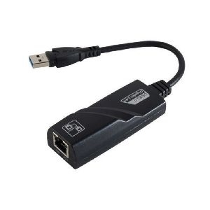 USB-A LAN Adapter, RJ-45, Gigabit, schwarz 13-50019