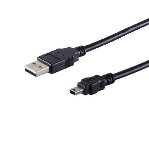 USB-A Adapterkabel, Mini-B, 2.0, schwarz, 1m 14-16025