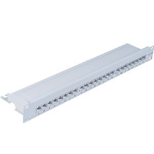 Patchpanel Cat.6A, 24-Port lichtgrau 75078