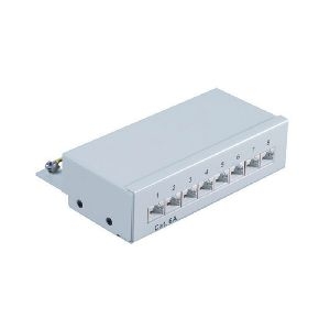 Patchpanel Cat.6A, 8-Port lichtgrau 75075