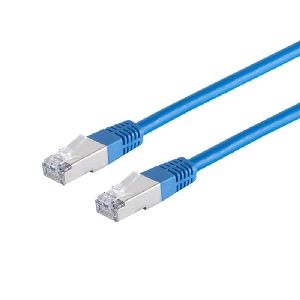Patchkabel Cat. 5E, SF/UTP, blau, 0,25m 75211-0.25B