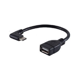 USB-C Adapter, USB-A Buchse, 2.0, OTG, 90°, PVC 13-20016