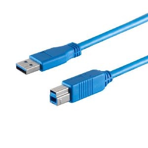 USB-A Adapterkabel, USB-B, 3.0, blau, 1m 77031
