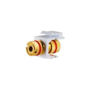 Audio Keystone Verbinder, vergoldet, rot 08-10063