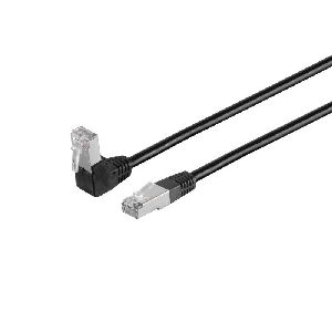 Patchkabel cat 6 S/FTP PIMF 90°-gerade sw 0,25m 08-64005