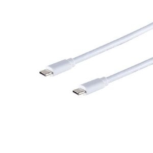 USB-C Verbindungskabel, 3.1 Gen 2, weiß, 1m 13-45026