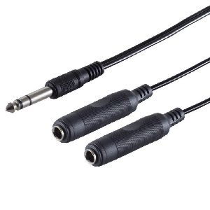 Klinkenstecker 6,3mm - 2 Klinkenbuchse 6,3mm, 0,2m 30501