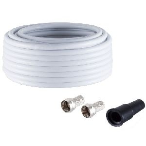 Koaxialkabel Set 0,64 3,8, CCS, 2-fach, 75dB, 20m 81001-20-2L