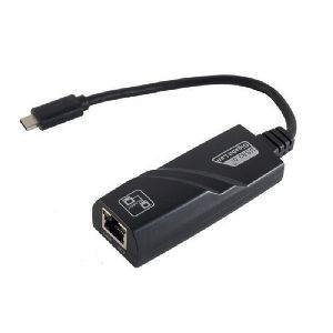 USB-C LAN Adapter, RJ-45, Gigabit, schwarz 13-50018