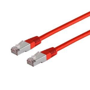 Patchkabel cat 6 S/FTP PIMF Halogenfrei rot 0,5m 75711-H0.5R