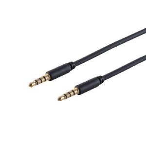 Audiokabel, 3,5mm, TRRS, slim, schwarz, 1,5m 33980-S