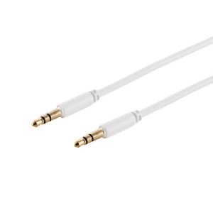 Audiokabel, 3,5mm, TRS, slim, weiß, 0,6m 33981-0.6W