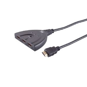 HDMI Umschalter 3x1, ABS, 4K60Hz, schwarz 05-02001