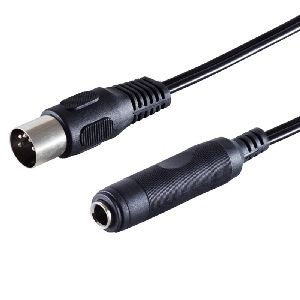 Diodenstecker 5-pol. - Klinkenbuchse 6,3mm, 0,2m 30101
