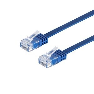 Patchkabel Cat. 6 flach, U/UTP, blau, 1m 75711-SLB