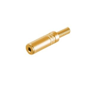 Klinkenkupplung Stereo 3,5mm, Metall vergoldet 51210-MG