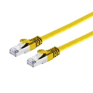 RJ45 Flachkabel m. CAT 7 Rohkabel slim gelb 7,5m 75517-SLY
