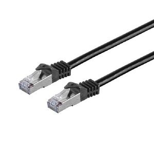 RJ45 Patchkabel m. CAT7 Rohkabel PIMF schwarz 2m 75512-S