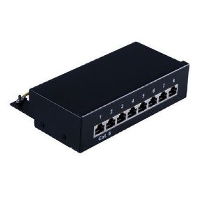 cat 6A Patchpanel geschirmt 500 MHz schw. 8Port 75067